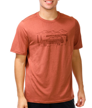 Thumbnail 1: Hi-Tec Men's Active Stretch Mountain Drive Graphic Tee 