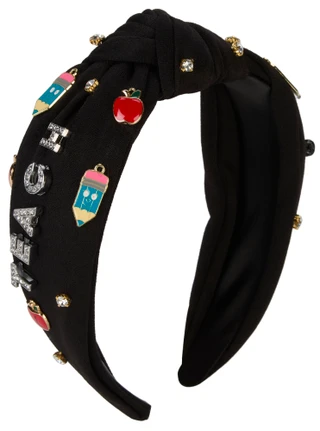 Thumbnail 1: Back-to-School Crystal Teach Headband w/ Charms 