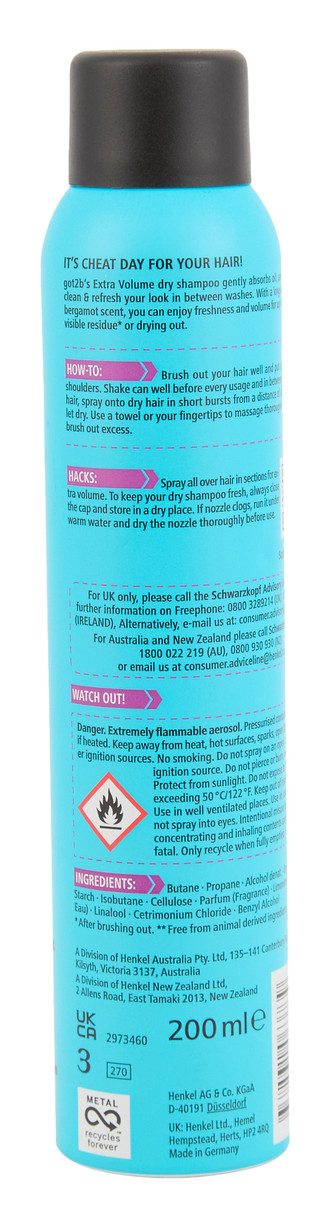 Thumbnail 2: GOT2B 6.76 oz Lemon & Bergamot Extra Volume Dry Shampoo 