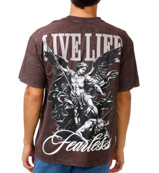 Thumbnail 1: RGSTR Men's Live Life Fearless Heavyweight Graphic Tee 