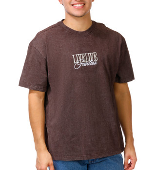 Thumbnail 2: RGSTR Men's Live Life Fearless Heavyweight Graphic Tee 