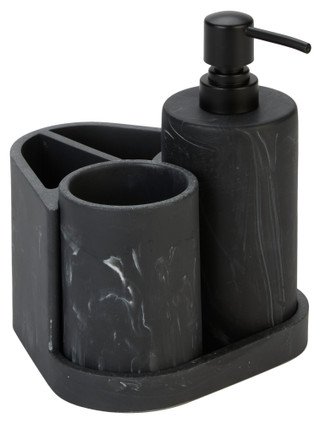 Thumbnail 1: Decor Living 3 Pc Vanity Bath Set w/ Marble Finish 
