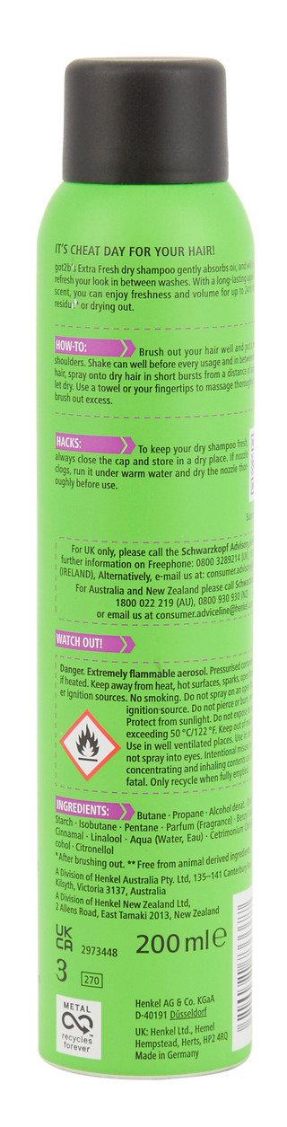 Thumbnail 2: GOT2B 6.76 oz Apple & Sandalwood Extra Fresh Dry Shampoo 