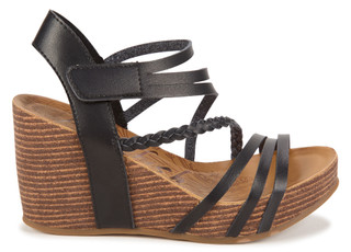 Thumbnail 2: Blowfish Women's Heidi Vegan Leather Strappy Cork Wedge Sandal 