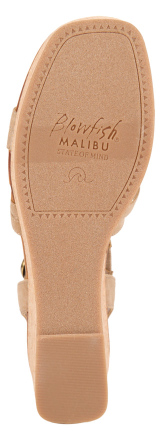 Thumbnail 4: Blowfish Women's Aurora Strappy Vegan Leather Cork Wedge Sandal 