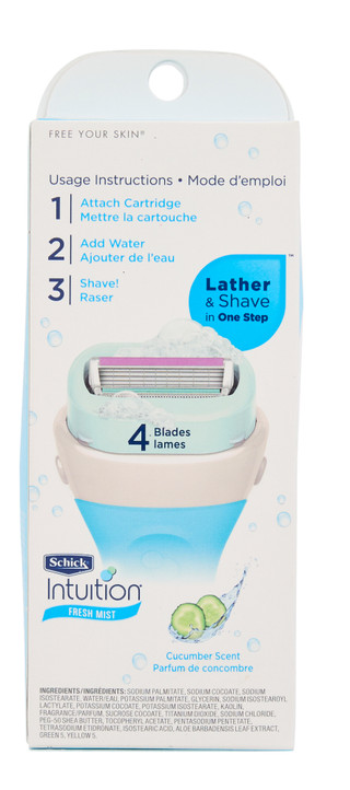 Thumbnail 2: SCHICK Intuition Fresh Mist Moisturing Razor w/ Cucumber Scent 