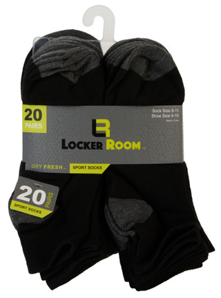 Thumbnail 1: Locker Room  Boys 20 Pk Dry Fresh Sport Socks 