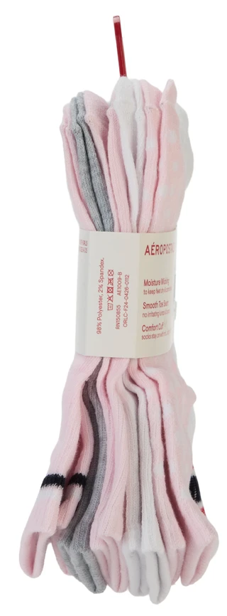 Thumbnail 3: Aeropostale Youth Girls 10 Pk High Quarter Socks 