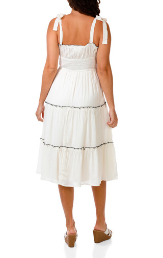 Thumbnail 3: Trixxi Juniors Sleeveless Smocked Waist Gauze Maxi Dress 