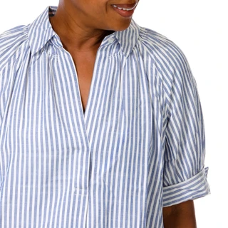 Thumbnail 4: MAX STUDIO Plus Short Sleeve Stripe Top 