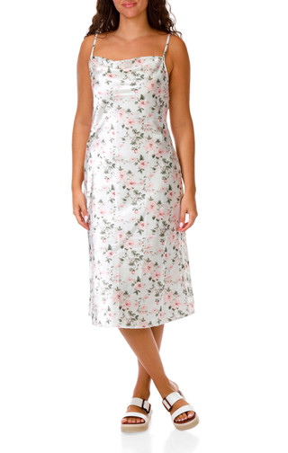 Thumbnail 1: Bebe Juniors Sleeveless Floral Satin Dress 