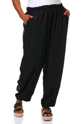 Thumbnail 1: MAX STUDIO Plus Linen Drawstring Pants 