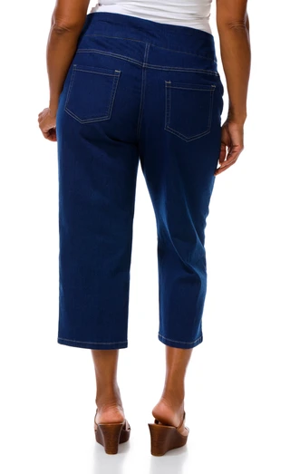 Thumbnail 2: Hearts of Palm Plus Denim Pull-On Capris 