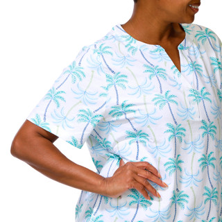 Thumbnail 4: Coral Bay Women's Plus Henley Short Sleeve Tee 