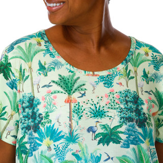 Thumbnail 4: Coral Bay Plus Short Sleeve Summer Green Top 