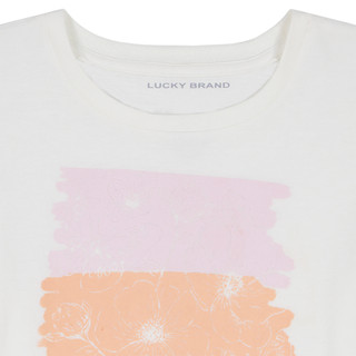 Thumbnail 4: Lucky Brand Big Girl's Short Sleeve Painted Floral Tee 