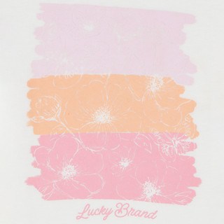 Thumbnail 5: Lucky Brand Big Girl's Short Sleeve Painted Floral Tee 