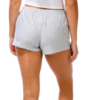 Thumbnail 2: love tree Khaki White Stripe Linen Shorts 