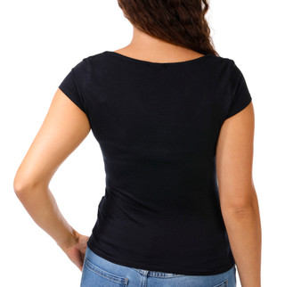 Thumbnail 2: Derek Heart Juniors Short Sleeve Cinched V-Neck Top 