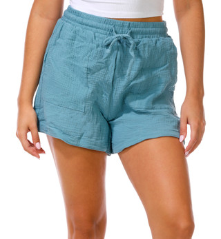 Thumbnail 1: YMI Juniors Pork Chop Pocket Gauze Shorts 