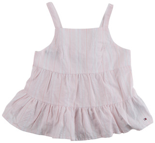 Thumbnail 1: Tommy Hilfiger Big Girl's Sleeveless Tiered Stripe Top 