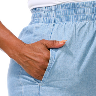 Thumbnail 2: BY TOGETHER Juniors Chambray Shorts 
