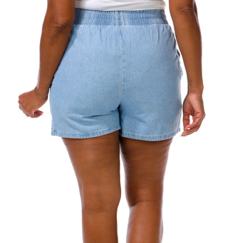 Thumbnail 4: BY TOGETHER Juniors Chambray Shorts 
