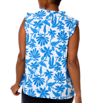 Thumbnail 3: Tahari Plus Sleeveless Ruffle Neck Top 