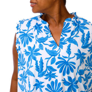 Thumbnail 4: Tahari Plus Sleeveless Ruffle Neck Top 