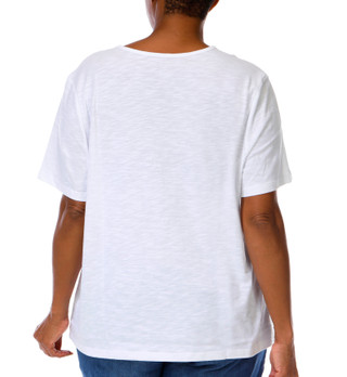 Thumbnail 3: Coral Bay Women's Plus Embellished Short Sleeve Top 