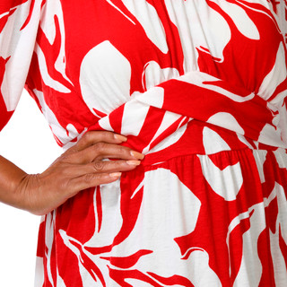 Thumbnail 3: HARLOW & ROSE Plus 3/4 Sleeve Maxi Dress 