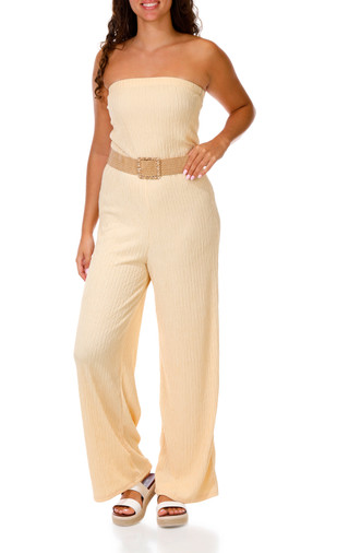 Thumbnail 1: Love Poem Juniors Tube Belted Jumpsuit 