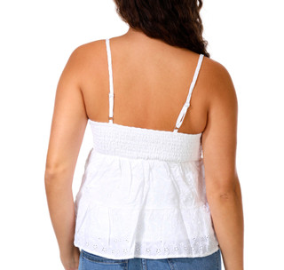 Thumbnail 2: Madden Girl Juniors Eyelet Babydoll Tank Top 