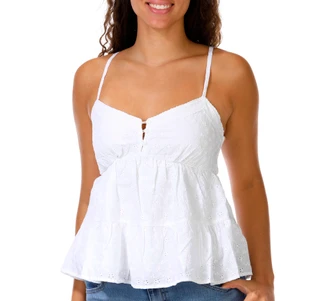 Thumbnail 1: Madden Girl Juniors Eyelet Babydoll Tank Top 