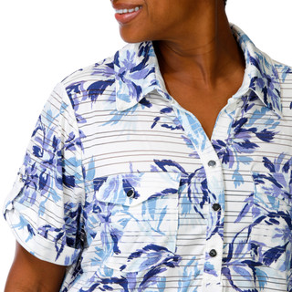 Thumbnail 2: Coral Bay Women's Plus 2 Pocket Button Collar Top 
