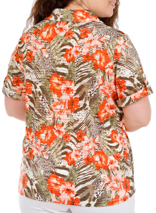 Thumbnail 4: Coral Bay Women's Plus 2 Pocket Button Collar Top 