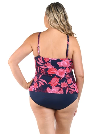 Thumbnail 2: Maxine of Hollywood Plus Romantic Double Tier Tankini 