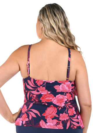 Thumbnail 5: Maxine of Hollywood Plus Romantic Double Tier Tankini 
