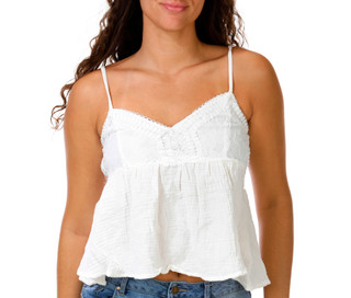 Thumbnail 1: Jolie & Joy Juniors Crochet Bust Babydoll Ruffle Tank Top 