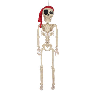 Thumbnail 1: Magical Season 36'' Hanging Pirate Skeleton Halloween Decor 