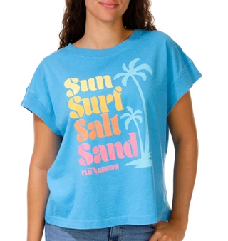 Thumbnail 1: FloGrown Juniors Vintage Wash Sun & Surf Tee 
