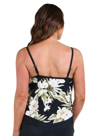 Thumbnail 2: Maxine of Hollywood Womens Greenery Flutter Tankini 