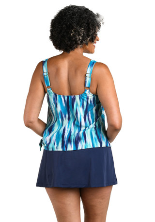 Thumbnail 2: Maxine of Hollywood Womens Crystal Faux Skirtini 