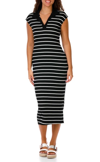 Thumbnail 1: Bebe Juniors Sleeveless Striped Maxi Dress 