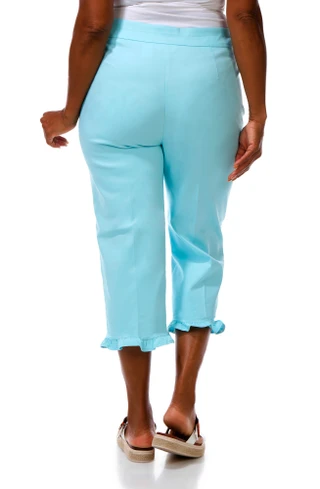 Thumbnail 2: Coral Bay Plus Ruffle Hem Pull-On Capris 