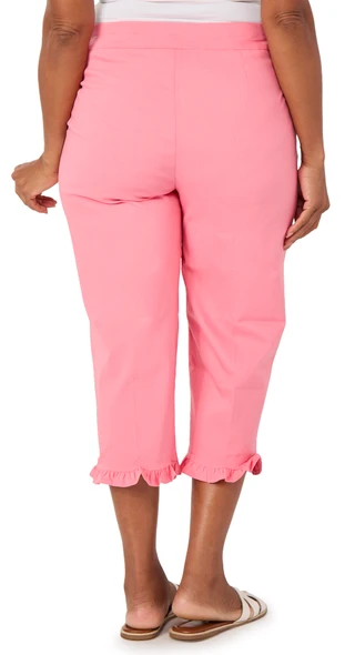Thumbnail 2: Coral Bay Plus Ruffle Hem Pull-On Capris 