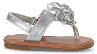 Thumbnail 2: Petalia Toddler Girls Puffy Flower Thong Sandals 