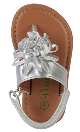 Thumbnail 3: Petalia Toddler Girls Puffy Flower Thong Sandals 