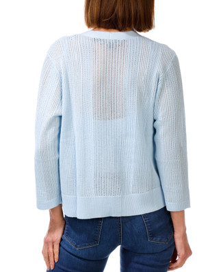 Thumbnail 2: ADRIENNE VITTADINI Women's Open Front Perforated Long Sleeve Sweater 