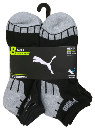 Thumbnail 1: Puma Men's 8 Pk Quarter Crew Socks 